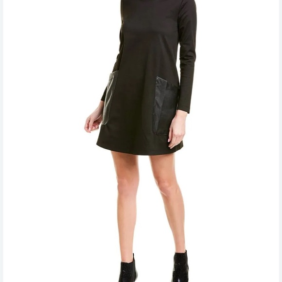 BCBGMAXAZRIA Elegant Black Dress with Pockets size XS - Picture 4 of 4